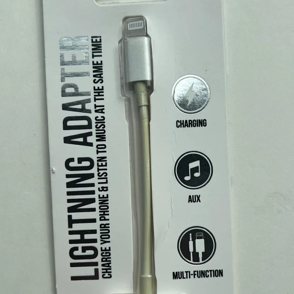 GabbaGoods 2-in-1 Lightning to Headphone Audio and Charger Adapter